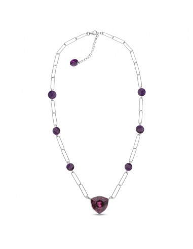 Collier Trilliant avec des améthystes