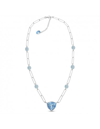 Trilliant Aquamarine Necklace