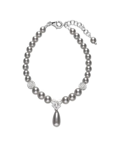 Charm Pearl Bracelet Light Grey Pearl