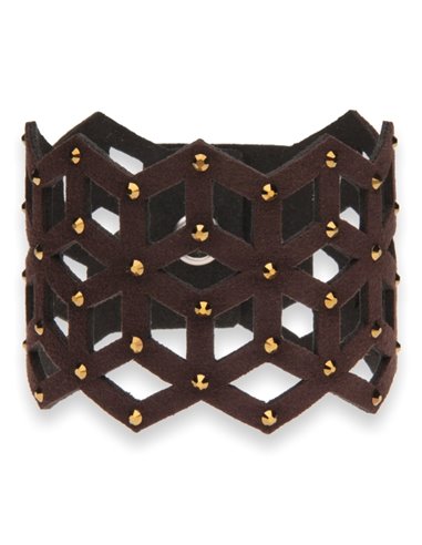 Geometric Bracelet Dark Brown