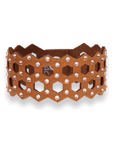 Hexagon Bracelet Small Brown