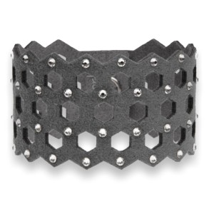 Bransoletka Hexagon Large Grey Crystal