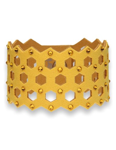 Hexagon Bracelet Large Yellow