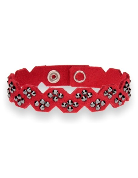Bracelet Karo Zig-Zag Red