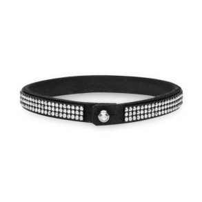 Tennis Triple Bracelet Black Crystal
