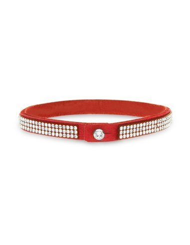Bracelet Tennis Triple Red Crystal