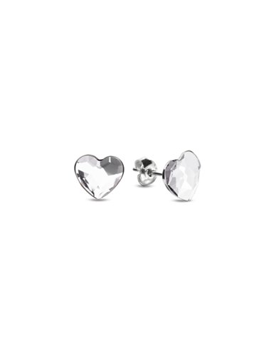 Heart Studs Crystal