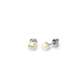 Boucles d'Oreilles Small Cube Studs Aurore Boreale