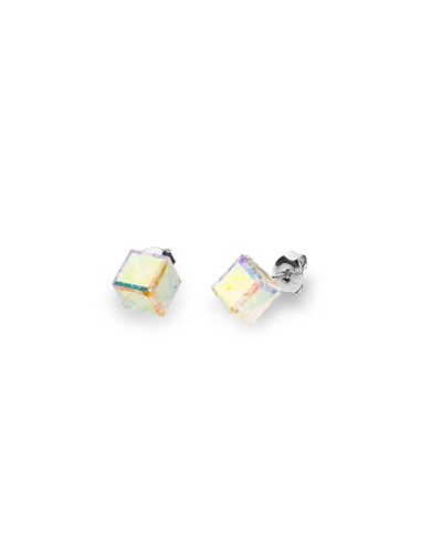 Boucles d'Oreilles Medium Cube Studs Aurore Boreale