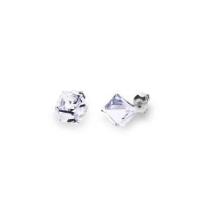 Kolczyki Medium Cube Studs Crystal