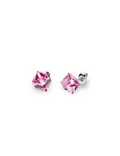 Boucles d'Oreilles Medium Cube Studs Light Rose