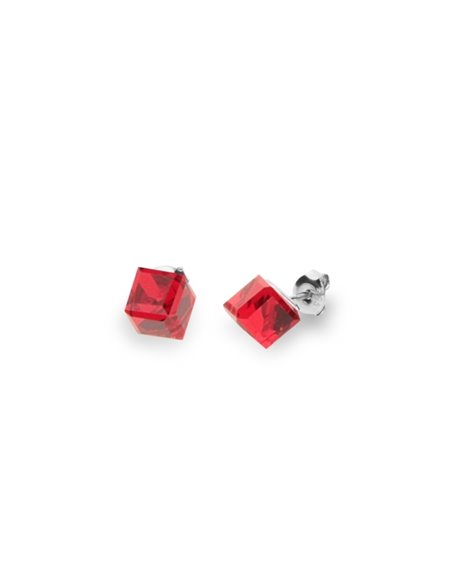 Boucles d'Oreilles Medium Cube Studs Light Siam