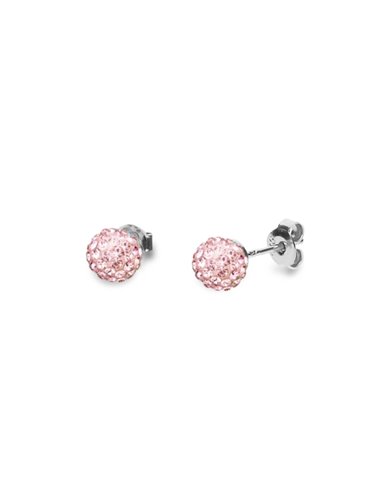 Boucles d'Oreilles Paveball Studs Light Rose