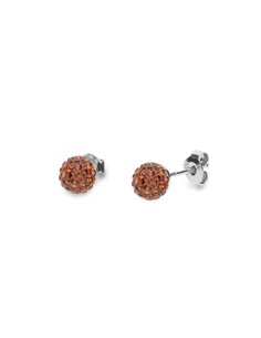 Boucles d'Oreilles Paveball Studs Smoked Topaz