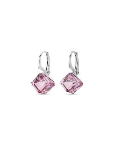 Cube Earrings Light Rose