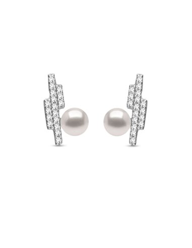 Boucles d'Oreilles Entice White Pearl