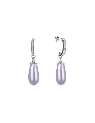 Charm Earrings Lavender Pearl