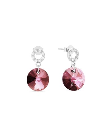 Xilion Disc Earrings Antique Pink