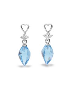 Boucles d'Oreilles Twisted Drop Aquamarine