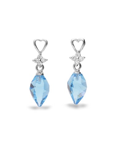 Boucles d'Oreilles Twisted Drop Aquamarine