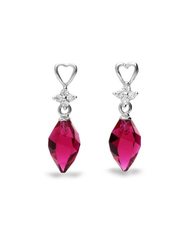 Twisted Drop Earrings Ruby