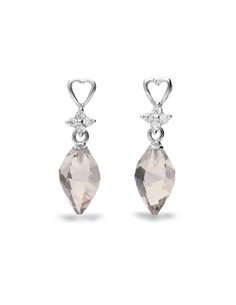 Boucles d'Oreilles Twisted Drop Silver Shade