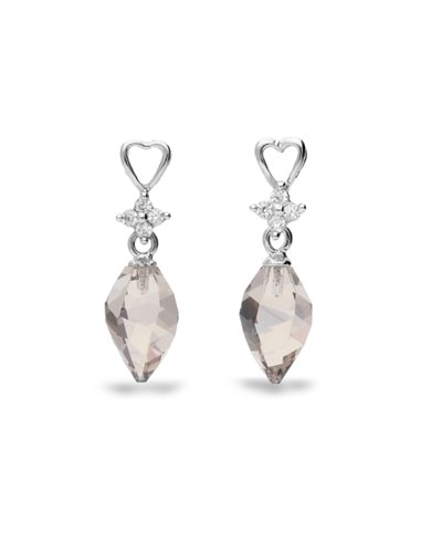 Boucles d'Oreilles Twisted Drop Silver Shade