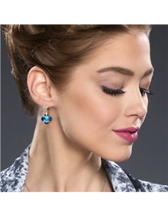 Greek Cross Earrings Bermuda Blue 2