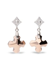 Boucles d'Oreilles Greek Cross Rose Gold
