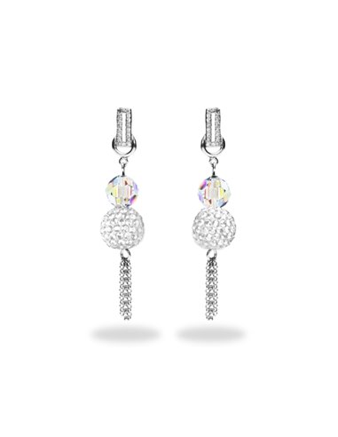 Pave Tassel Earrings Aurore Boreale
