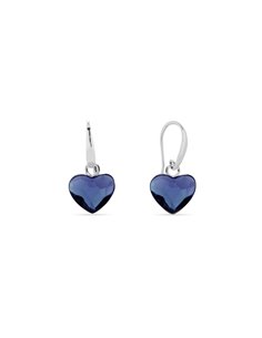 Boucles d'Oreilles Heart Denim Blue