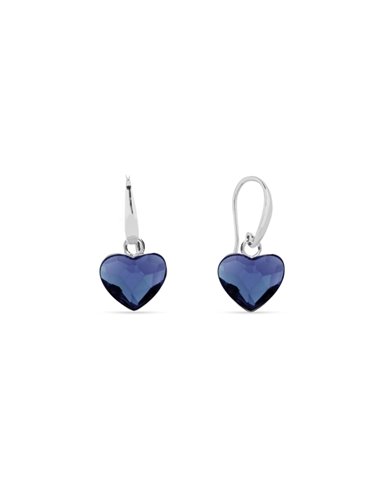 Boucles d'Oreilles Heart Denim Blue