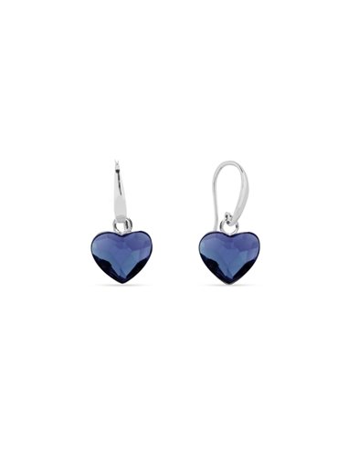 Heart Earrings Denim Blue