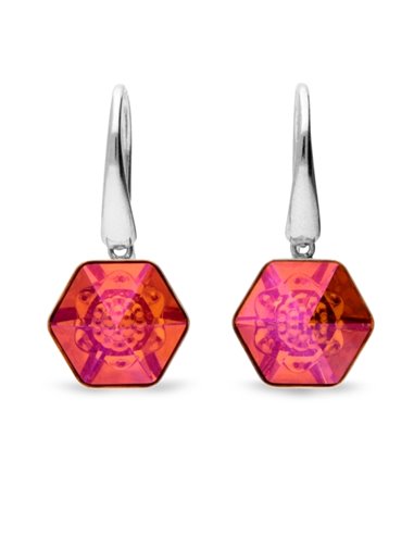 Honeycomb Hook Earrings Astral Pink