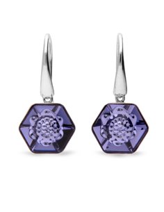 Honeycomb Hook Earrings Tanzanite