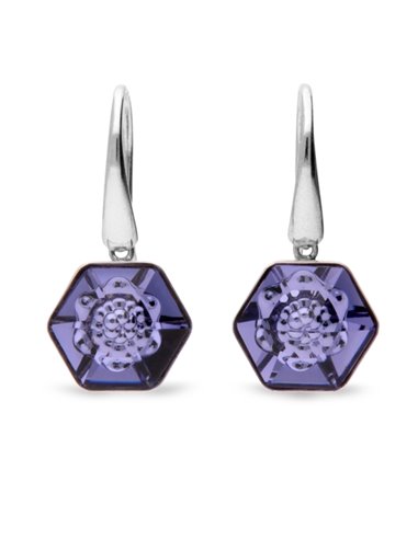 Boucles d'Oreilles Honeycomb Hook Tanzanite