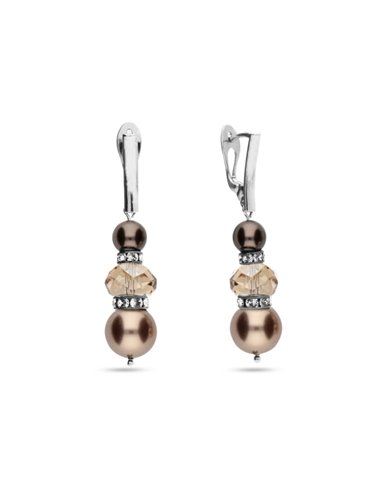 Boucles d'Oreilles Pearl Bronze Pearl