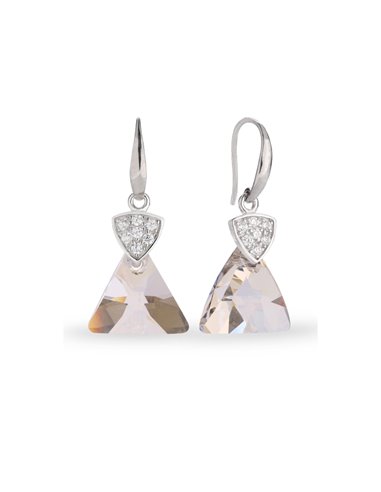 Boucles d'Oreilles Triangolo Silver Shade