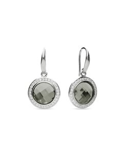 Chessboard Circle Earrings Black Diamond