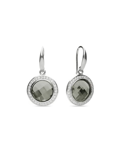 Chessboard Circle Earrings Black Diamond