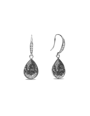 Classy Pear Earrings Black Patina