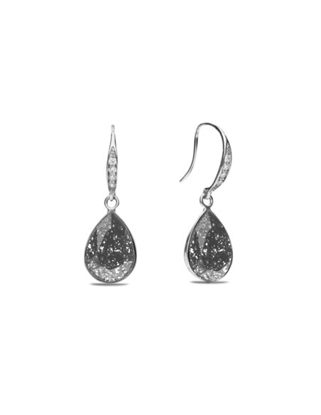 Classy Pear Earrings Black Patina