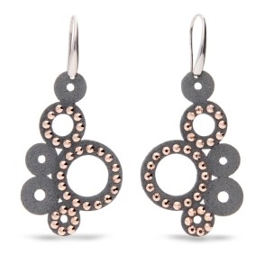 Bubbles Earrings Grey Rose Gold