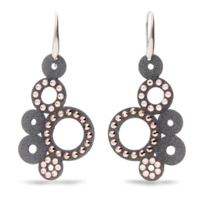 Boucles d'Oreilles Bubbles Grey Silk