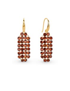 Stylish Earrings Smoked Topaz