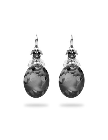 Boucles d'Oreilles Kaputt Oval Dives Silver Night