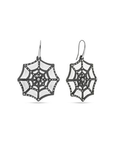 Boucles d'Oreilles Spider’s Web Grey