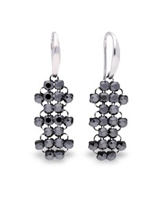 Sharp Earrings Small Jet Hematite