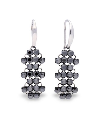 Sharp Earrings Small Jet Hematite