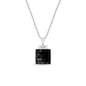 Chessboard Necklace Jet